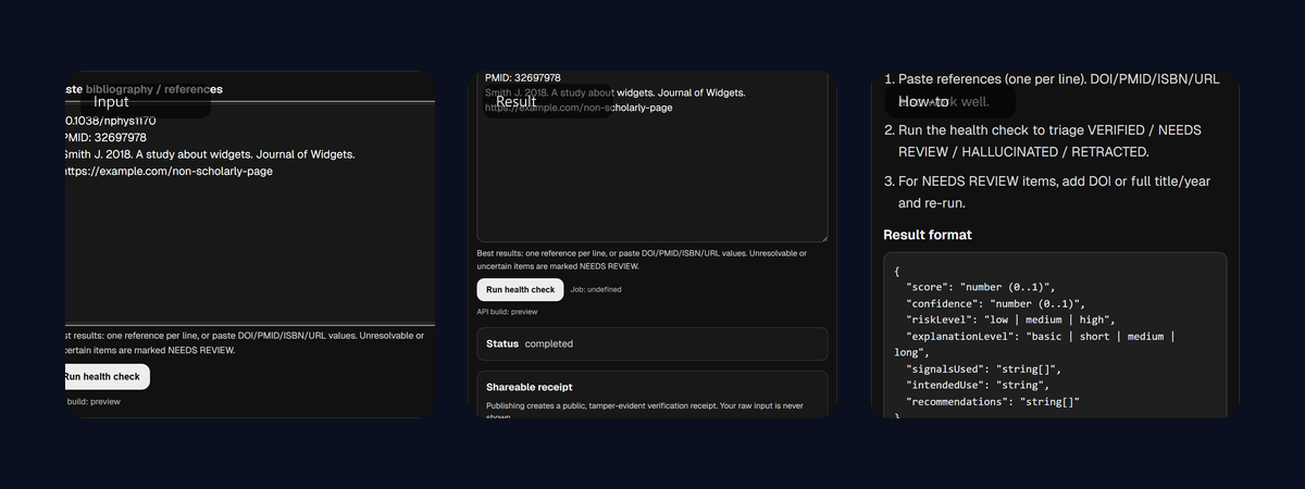 Bibliography Health Check preview